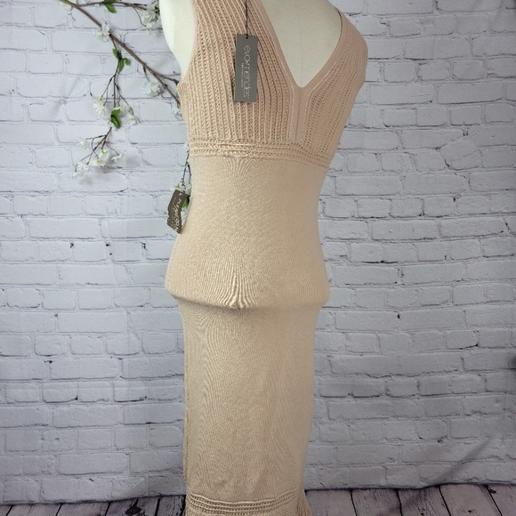 - NYC EVA MENDES NUDE KNITTED COCKTAIL DRESS… - Picture 15 of 16